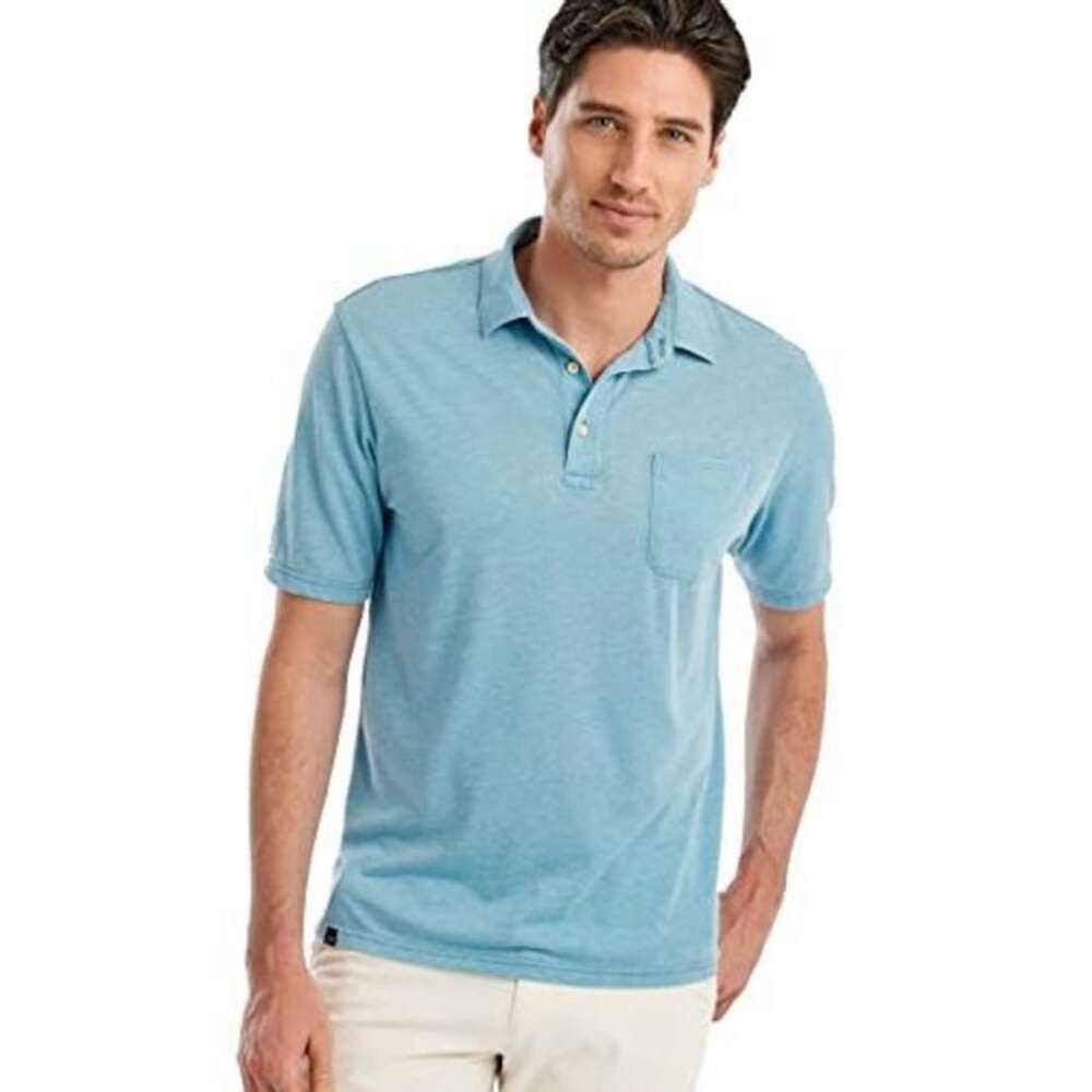 Johnnie-O The Local Men’s Polo Shirt L In Atlantic Blue Casual Golf Beach Tennis